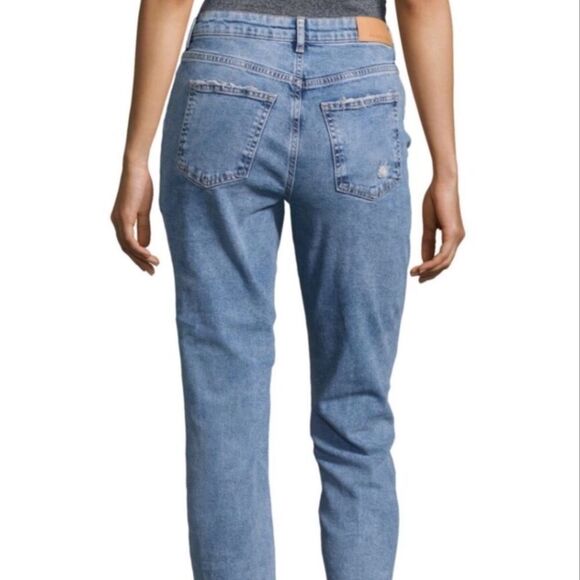 Mid Rise Denim Distressed Straight Leg Ankle Jeans Noisy May NEW - Picture 4 of 5